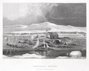 Somerset House, da Narrative of a Second Voyage in Search of a North-West Passage (1829-33), di Sir John Ross (1777-1836), inciso da W.S. Wilkinson, 1835